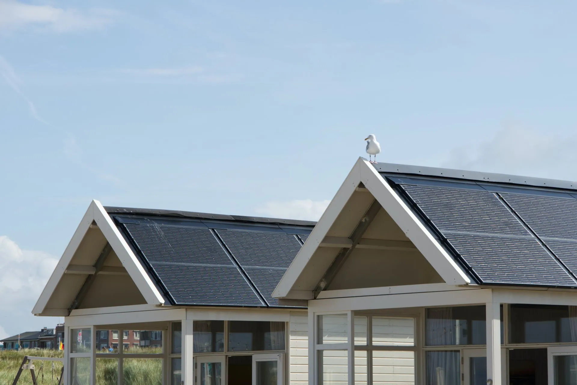 Solar panels on rooftop